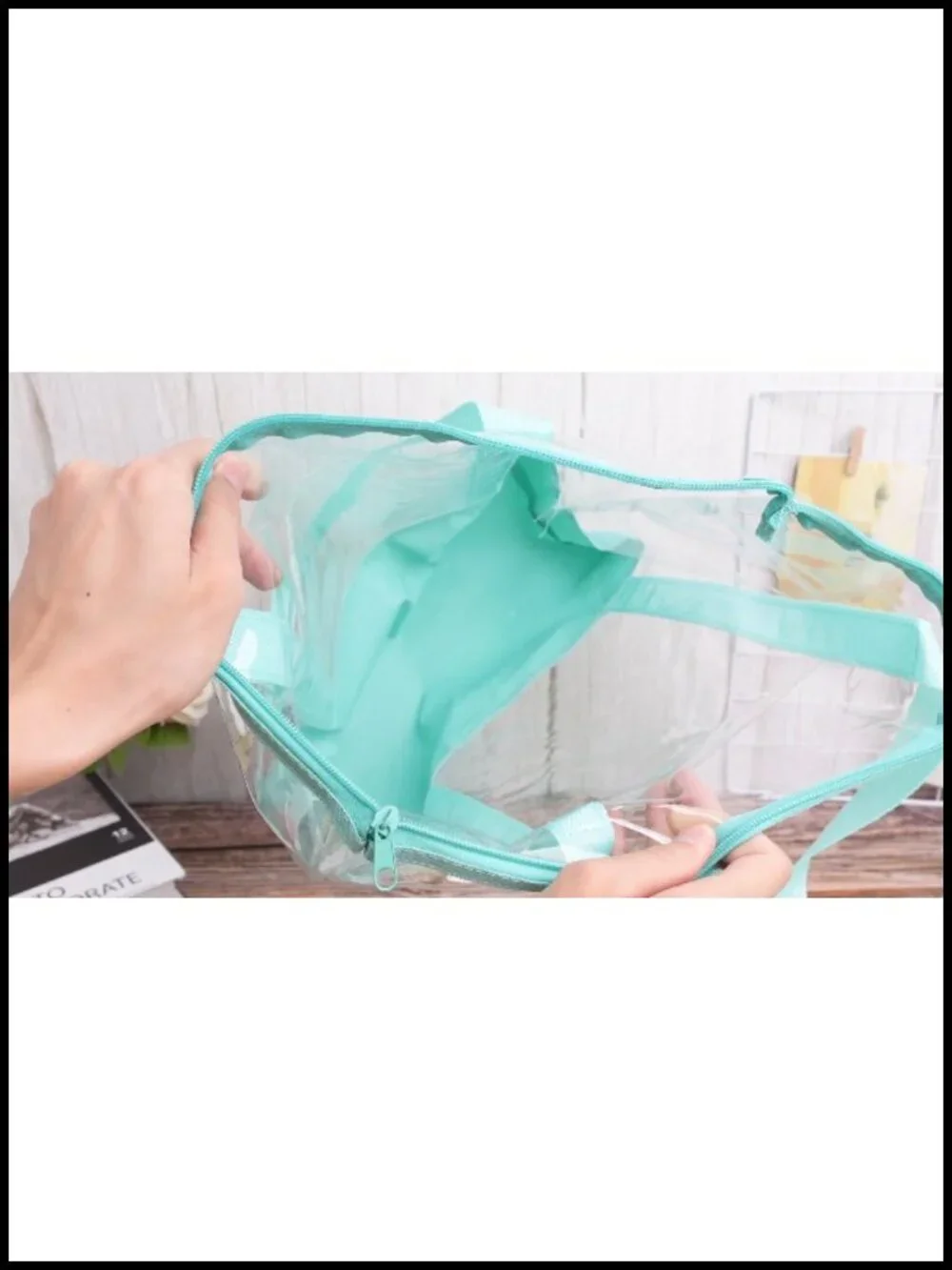 Clear Tote Bags Security Approved See Through PVC Shoulder Handbag for Sport